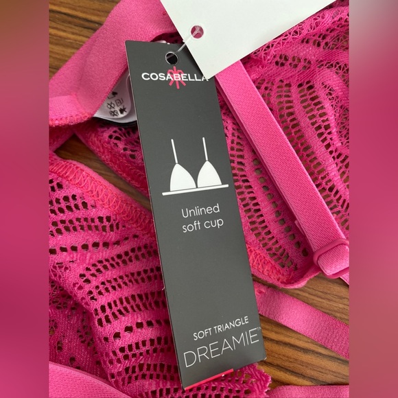 COSABELLA - Women's Minoa Naughty Soft Bra Size M Unlined Dragon Fruit Pink NWT - Picture 6 of 9